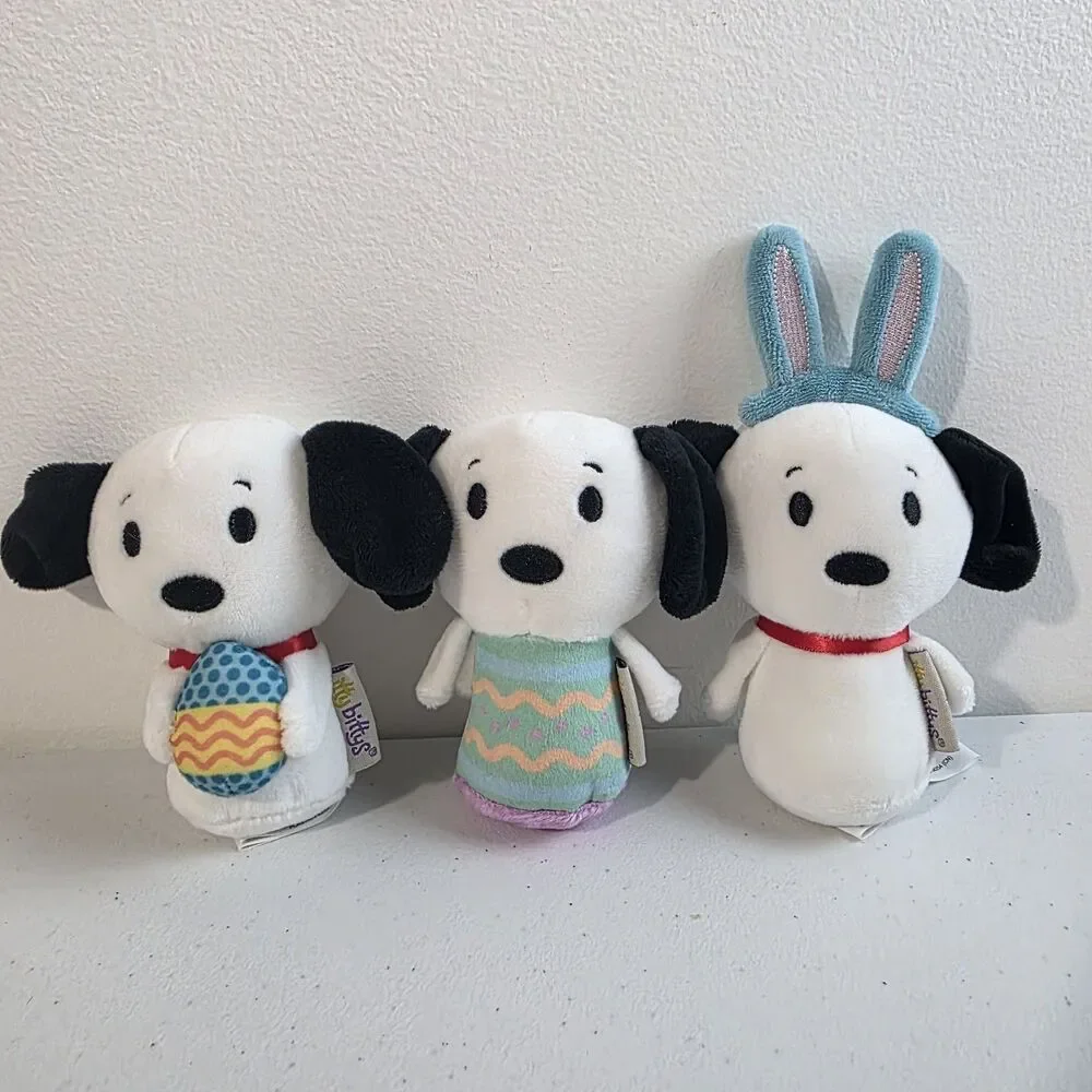 Hallmark Itty Bitty Bitty's Easter Snoopy Blue Rabbit Peanuts Egg Lot Of 3 EUC